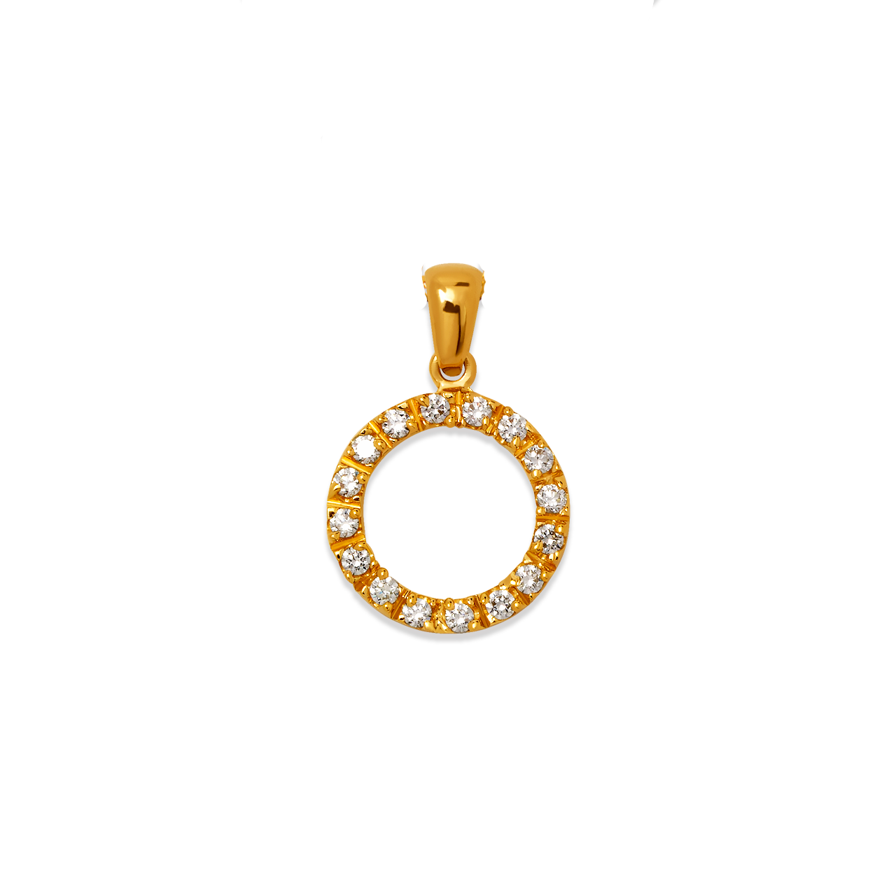 CZ Circle Pendant