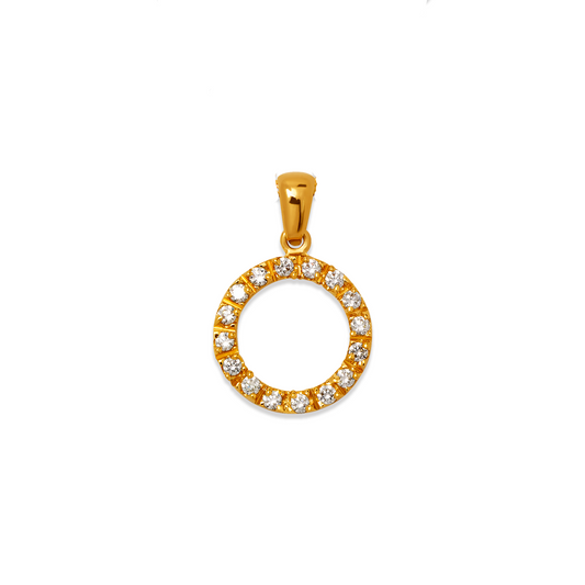 CZ Circle Pendant
