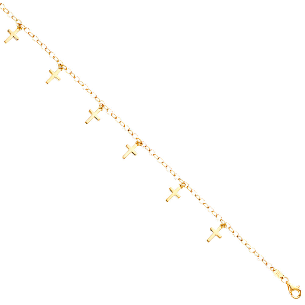 Dangling Cross Bracelet