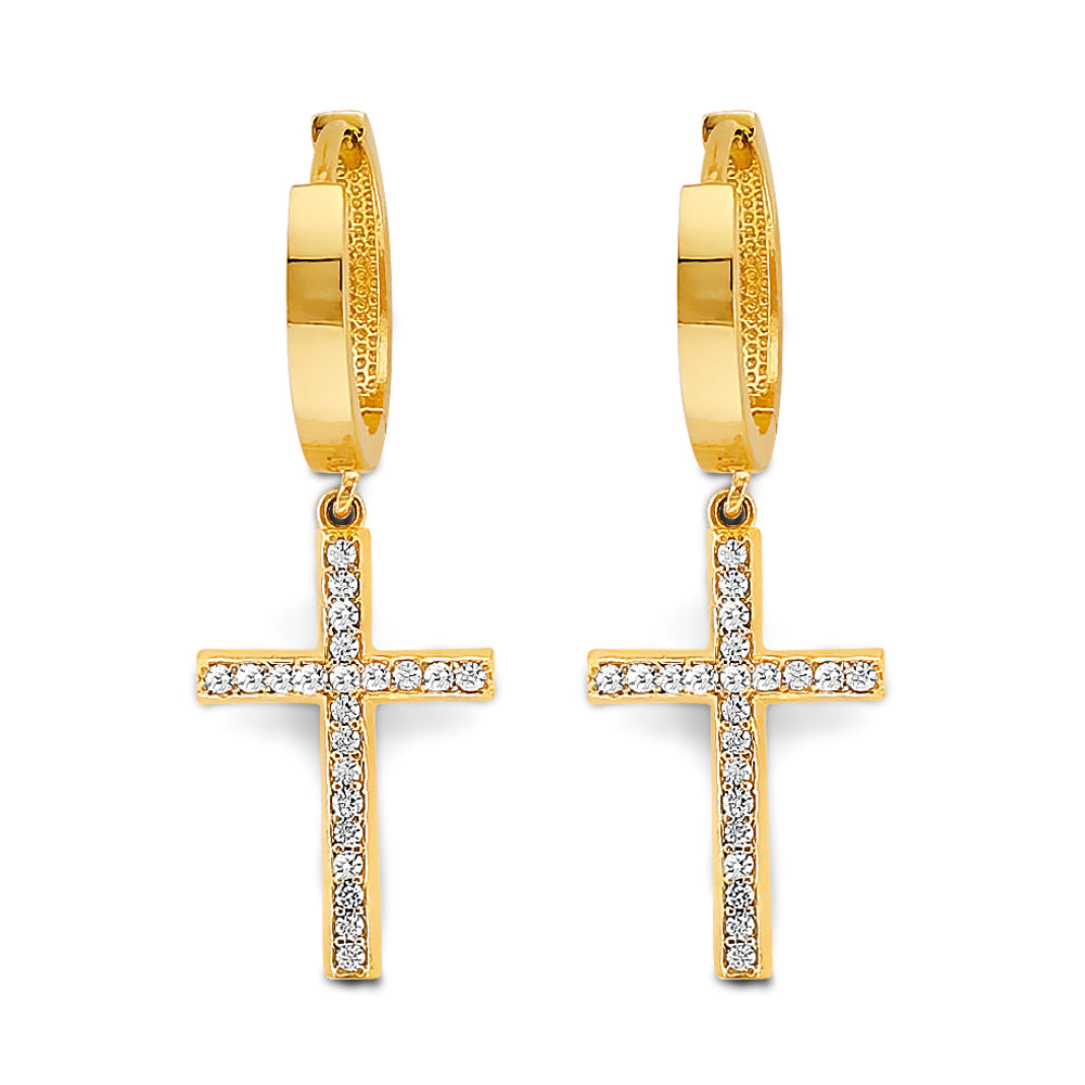 Nirvana Cross Huggies Earrings