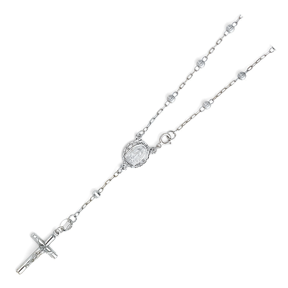 White Gold Rosary Bracelet