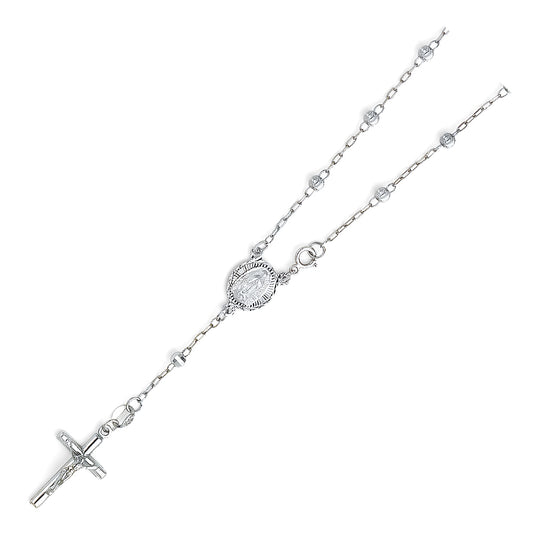 White Gold Rosary Bracelet