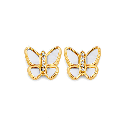 Mother of Pearl Butterfly Earrings