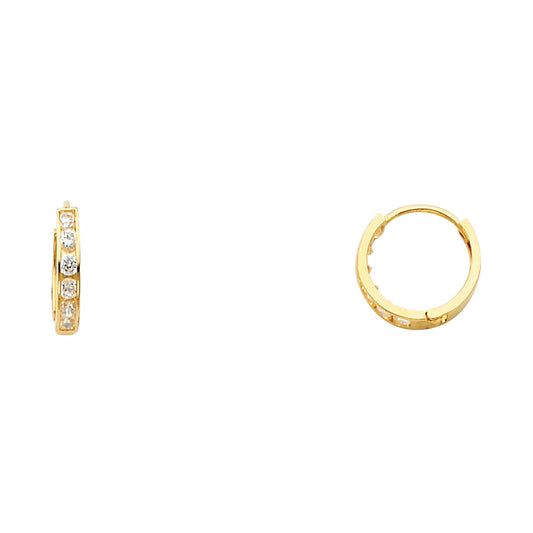 CZ Huggies Earrings (11mm)