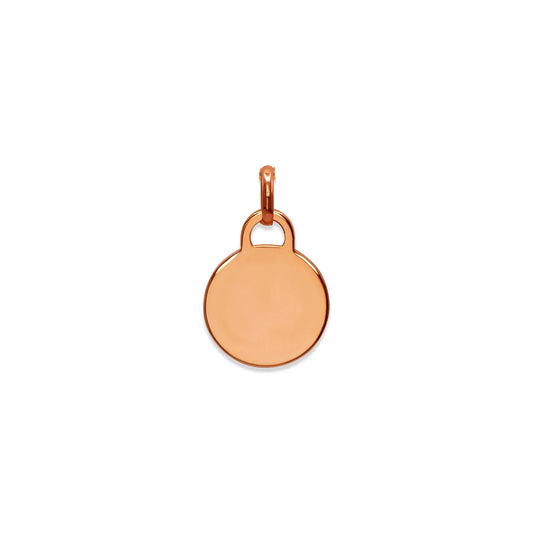 Rose Gold Engravable Round Pendant