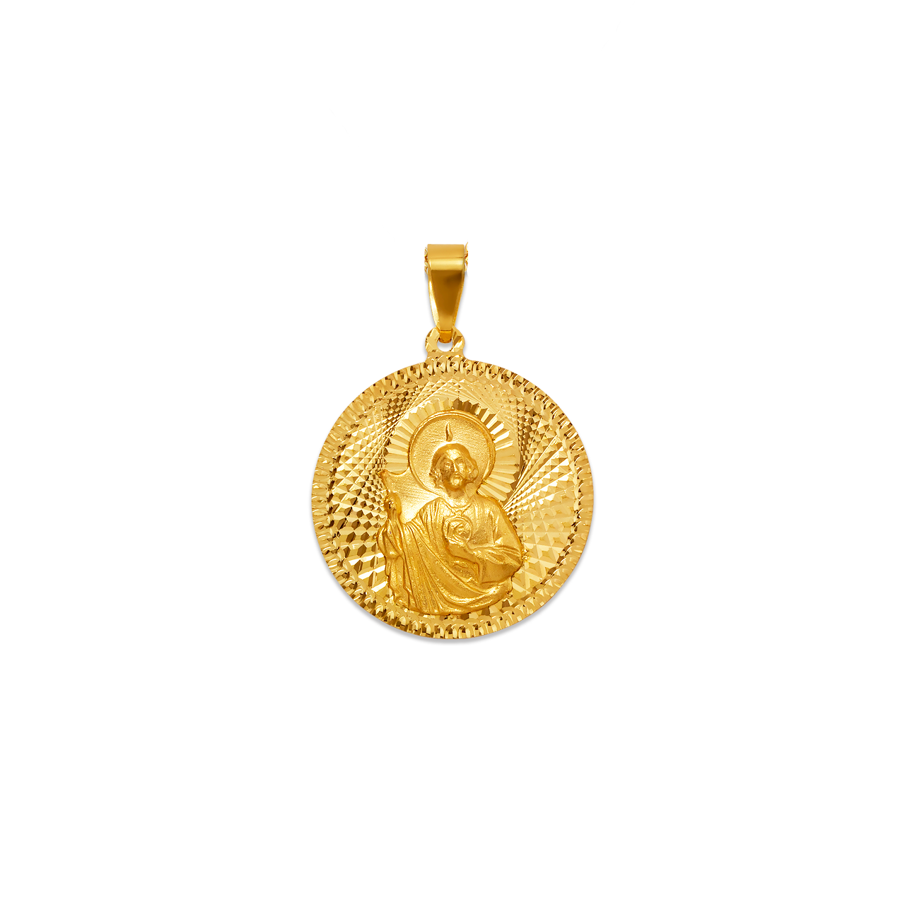 Round San Judas Pendant 18MM