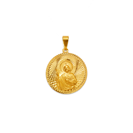 Round San Judas Pendant 18MM