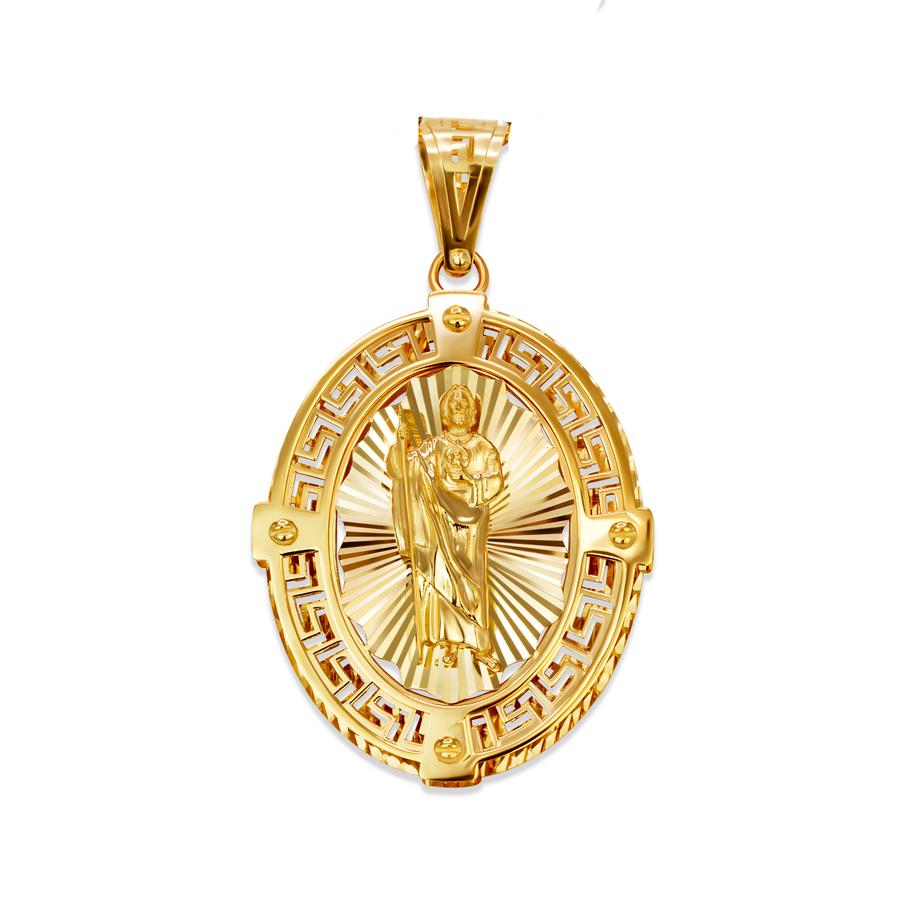 Diamond Cut San Judas Pendant