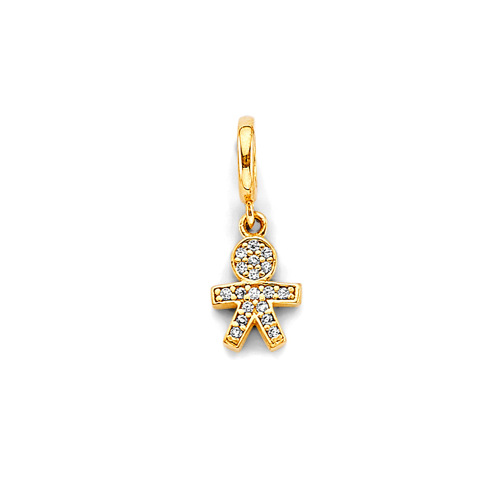 Boy CZ Charm