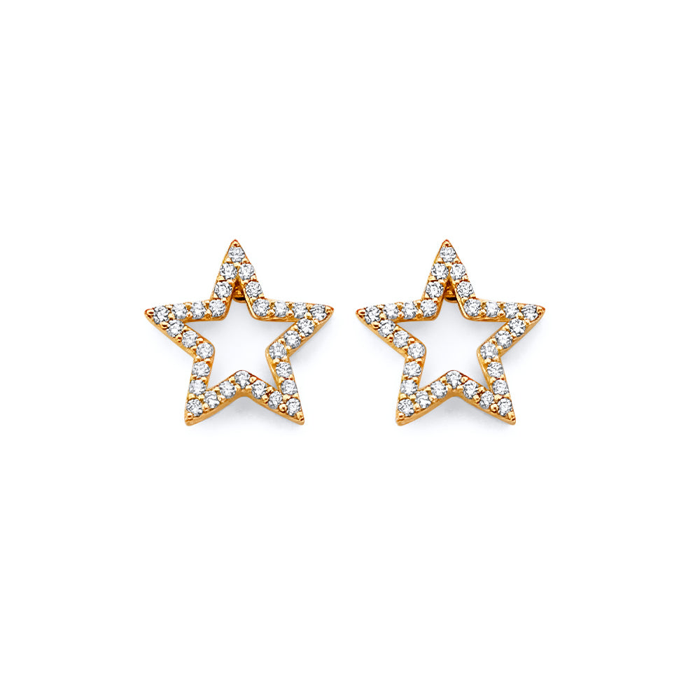 Sparkle Stars Stud Earrings