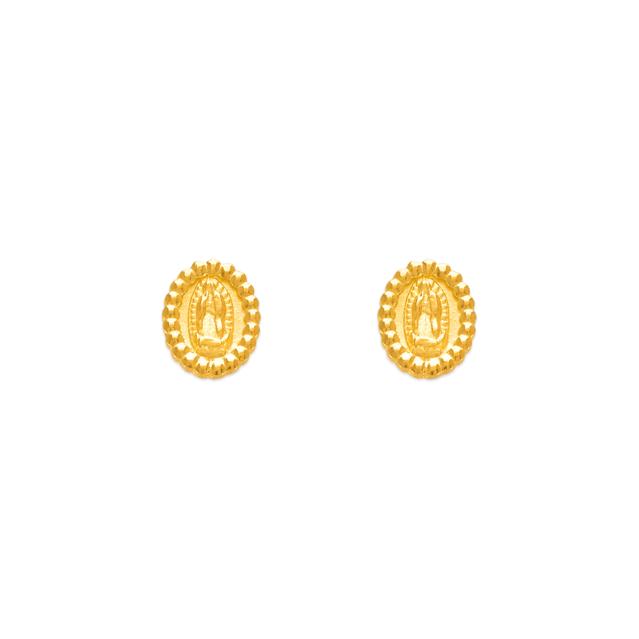 Bead Virgencita Stud Earrings