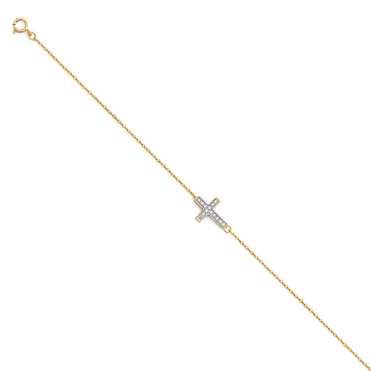 CZ Cross Bracelet