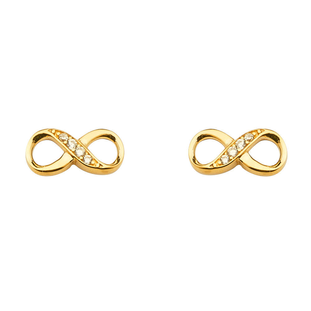 Sparkle Infinity Stud Earrings