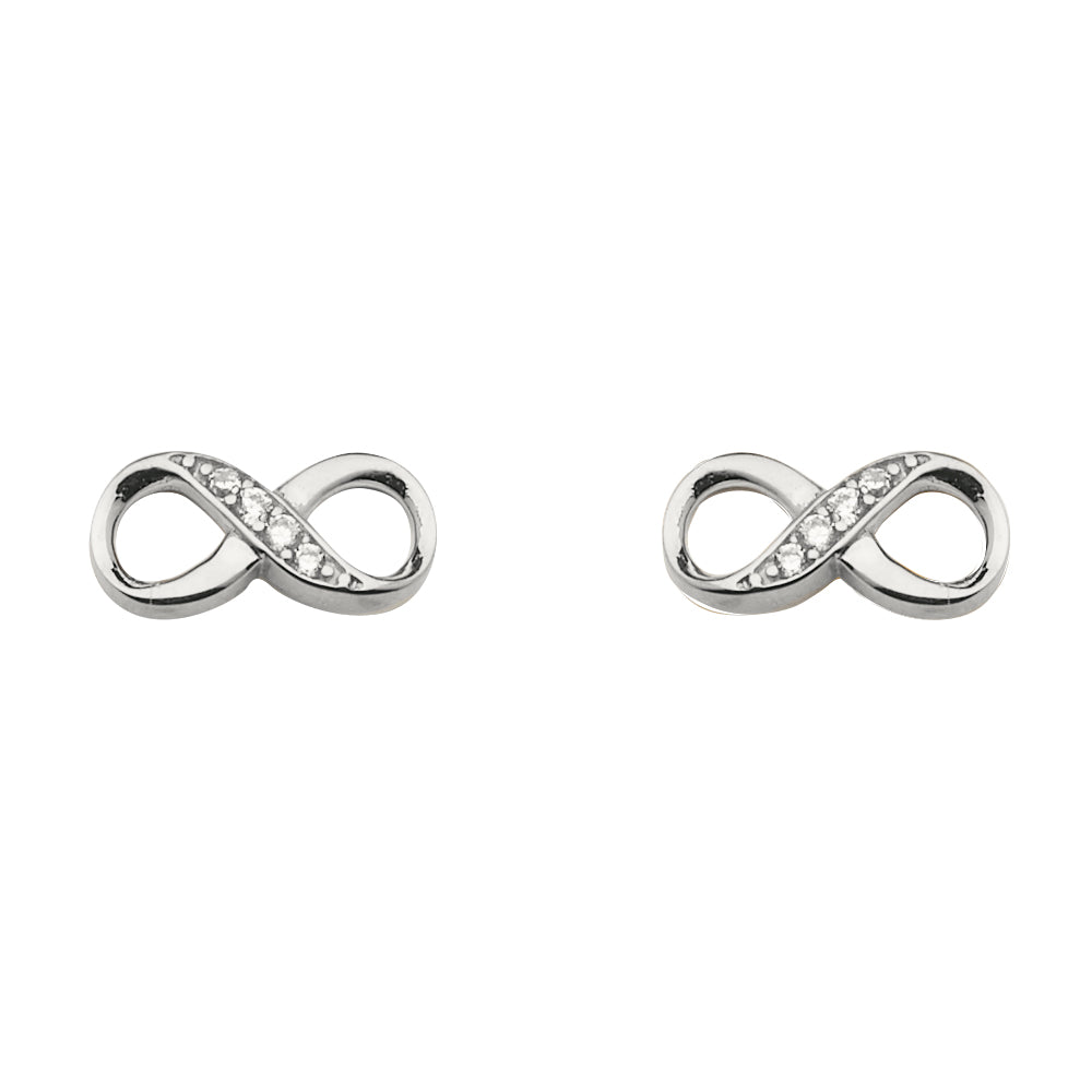 Sparkle Infinity Stud Earrings