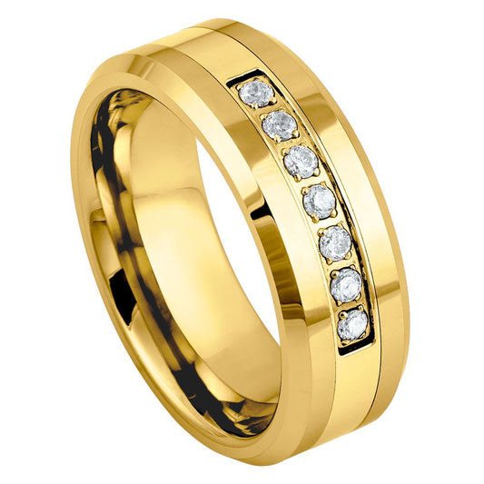 CZ Tungsten Ring 8MM