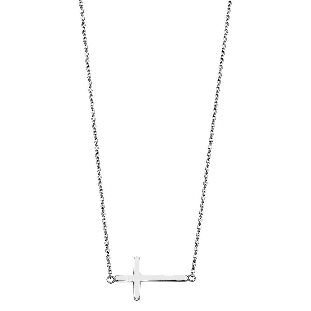 White Gold Cross Necklace