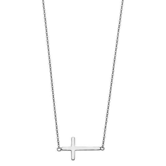 White Gold Cross Necklace