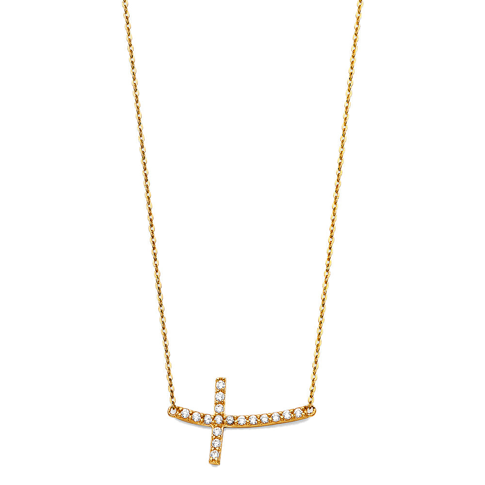 CZ Cross Necklace