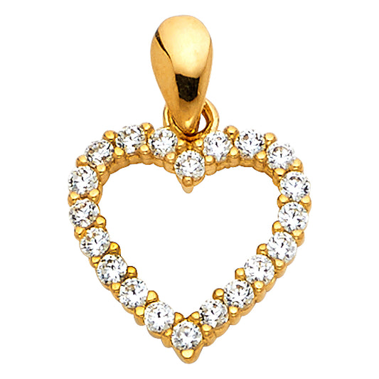 CZ Heart Pendant