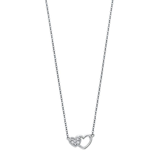 White Gold My Hearts Necklace