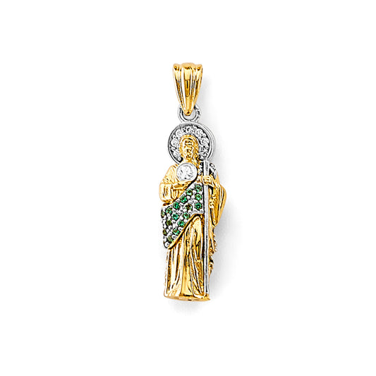 CZ San Judas Tadeo 3D Pendant