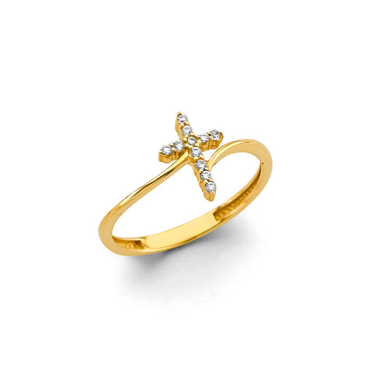 Sparkle Cross Ring