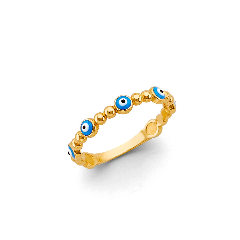 Light Blue Evil Eye Ring