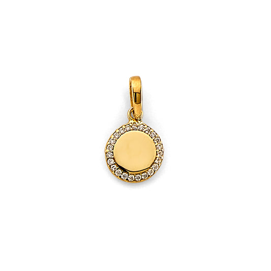 Mini Round Engravable Pendant