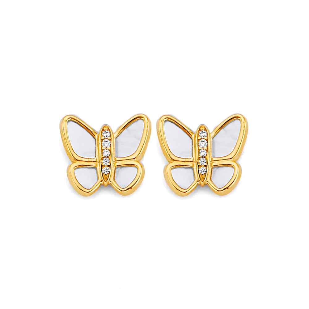 Mother of Pearl Butterfly Earrings