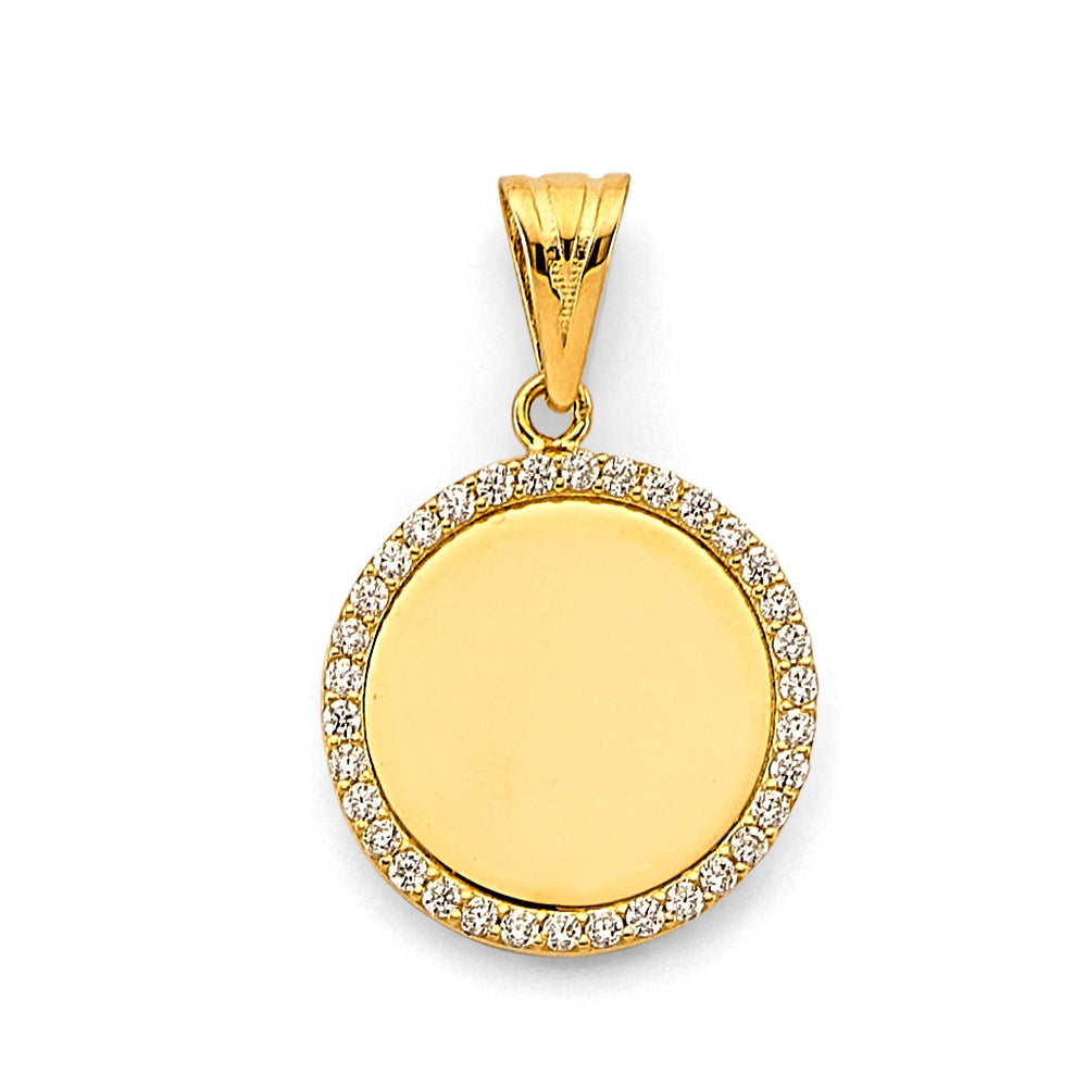 Round Engravable Pendant