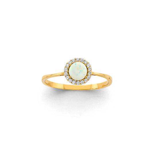 Round Opal Ring