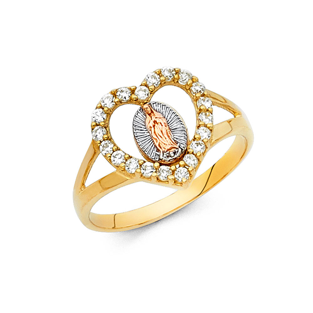 Virgen de Guadalupe Heart Ring