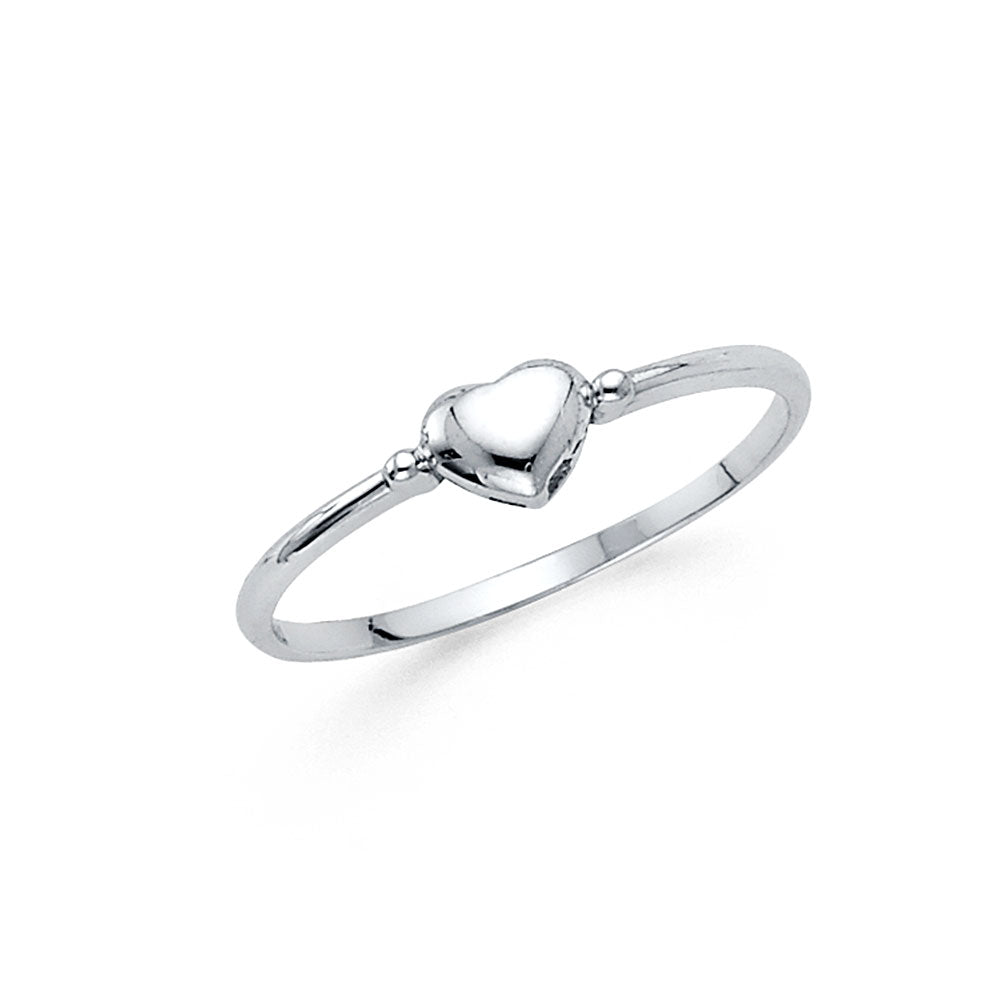 Leah Heart Ring White Gold